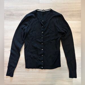 Ann Taylor Black Button-Front Women’s Cardigan